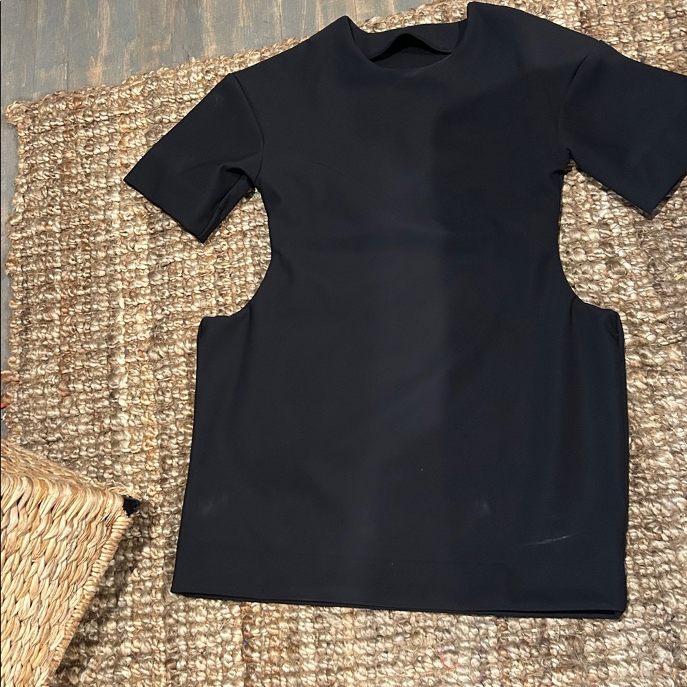 Locker Room Black Structured Mini Dress Size Small